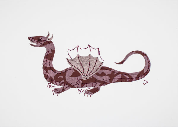 Winged & Four-legged Dragon in Wine