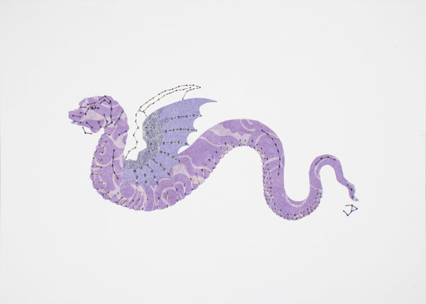 Winged Dragon in Lilac