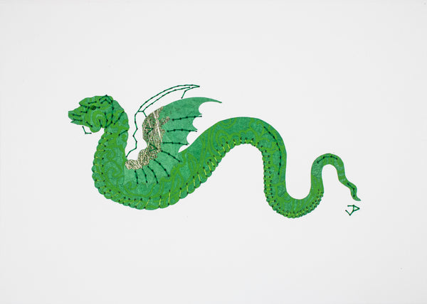 Winged Dragon in Green