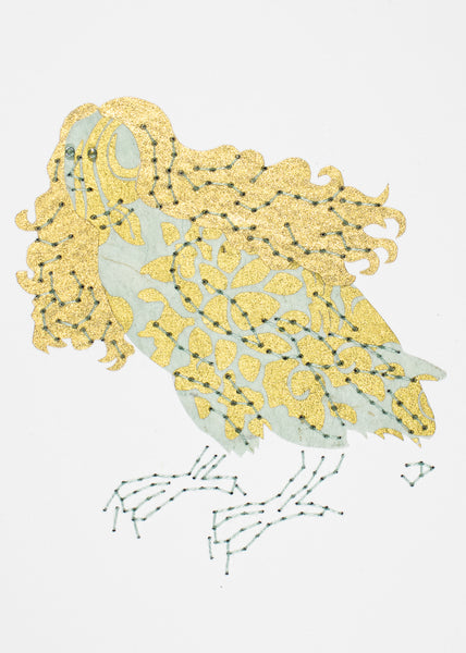Harpy in Pale Turquoise & Gold