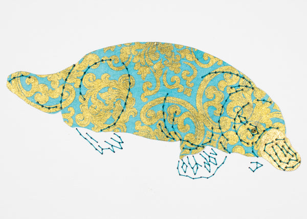 Platypus in Turquoise & Gold