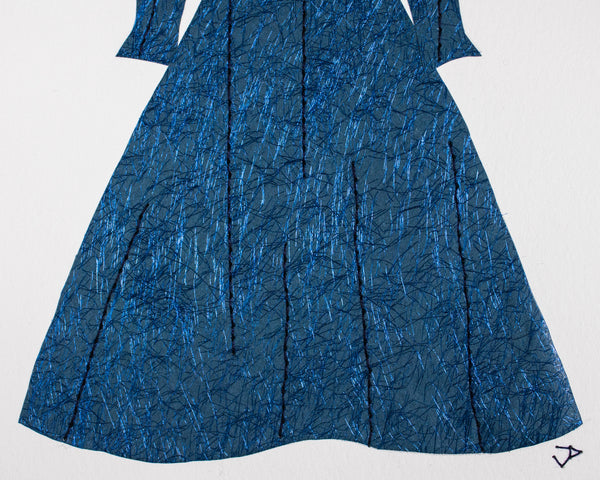 Dress #095: 1950s dress in blue