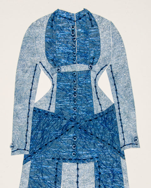 Dress #045: Victorian dress in blues