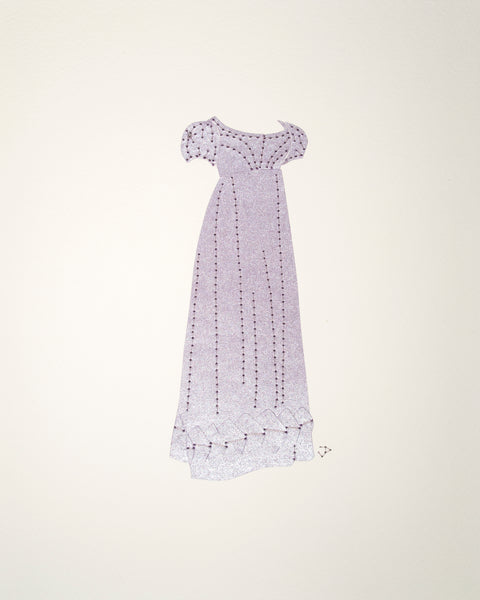 Dress #051: Regency dress in silvery lilac. 2016