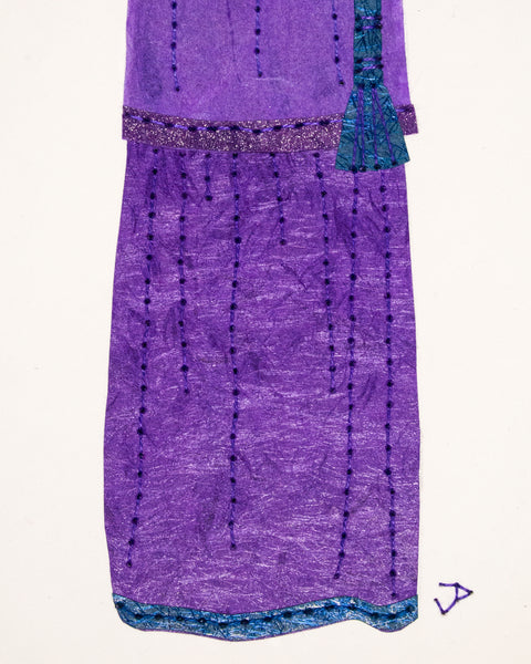 Dress #052.4: Edwardian dress in purple and blue