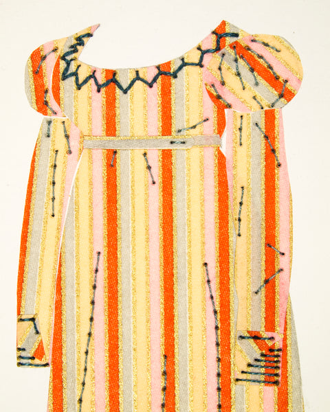 Dress #068: Regency dress in stripes. 2016
