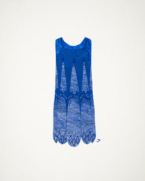 Dress #072: Flapper dress in blue