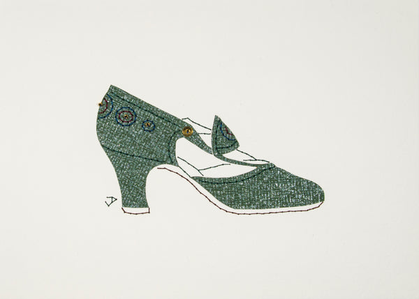 1925 Shoe in Silvered Green