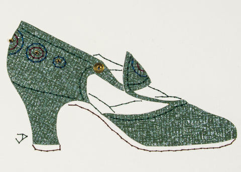 1925 Shoe in Silvered Green