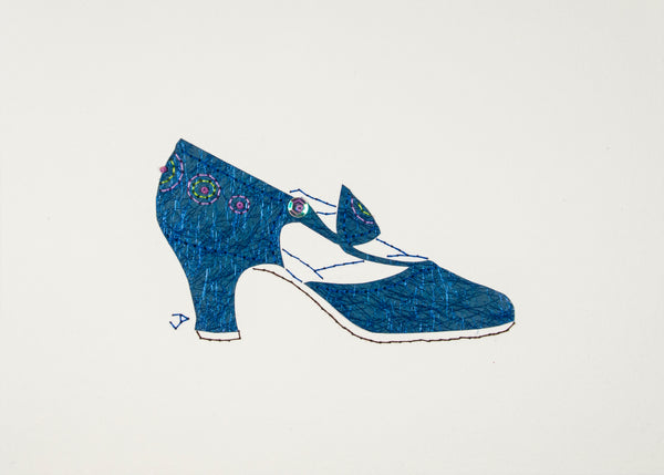1925 Shoe in Shimmering Blue
