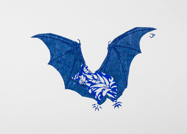 Vampire Bat in Bright Blue