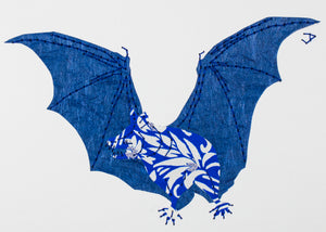 Vampire Bat in Bright Blue