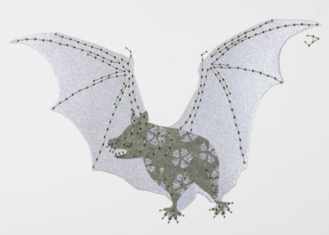 Vampire Bat in Silver & Grey