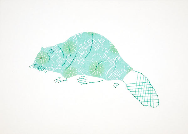 Beaver in Pale Turquoise