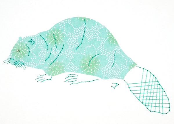 Beaver in Pale Turquoise