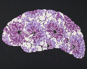 Brain in purple flowers