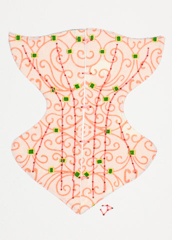 Victorian Corset in Pale Pink Filigree
