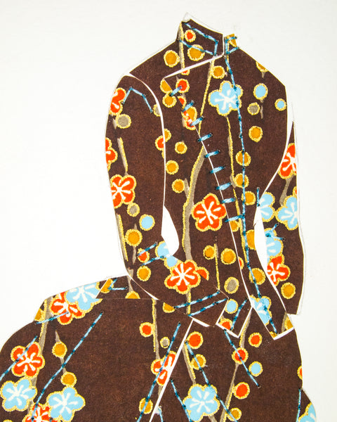 Dress #003: Victorian dress in brown and turquoise. 2014