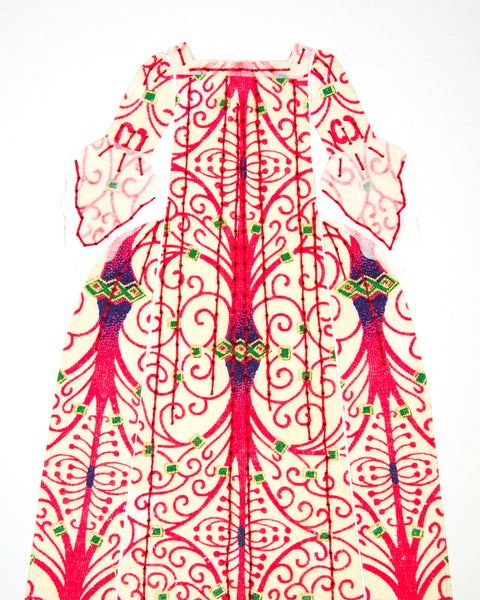 Dress #005: Robe à la française in pink and cream. 2014