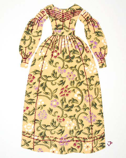 Dress #018: Victorian dress in browns. 2014