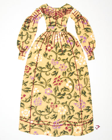 Dress #018: Victorian dress in browns. 2014
