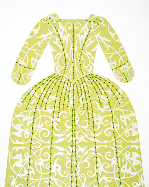 Dress #019: 18th century gown in green. 2014