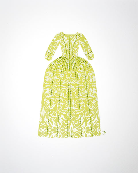 Dress #019: 18th century gown in green. 2014