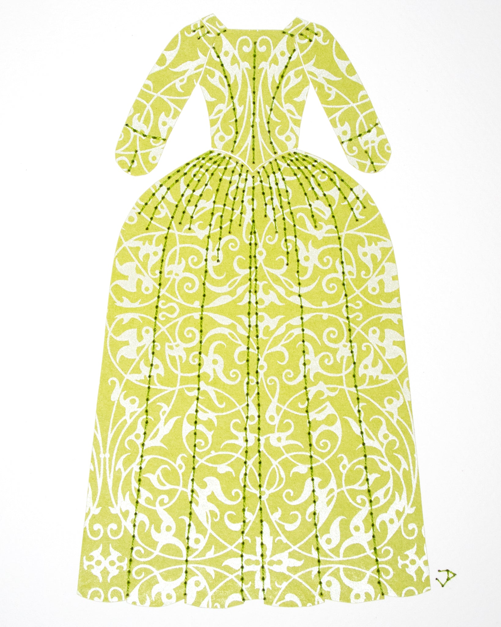 Dress #019: 18th century gown in green. 2014
