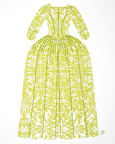 Dress #019: 18th century gown in green. 2014