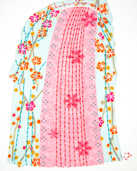 Dress #025: Victorian dress in mint and coral. 2015