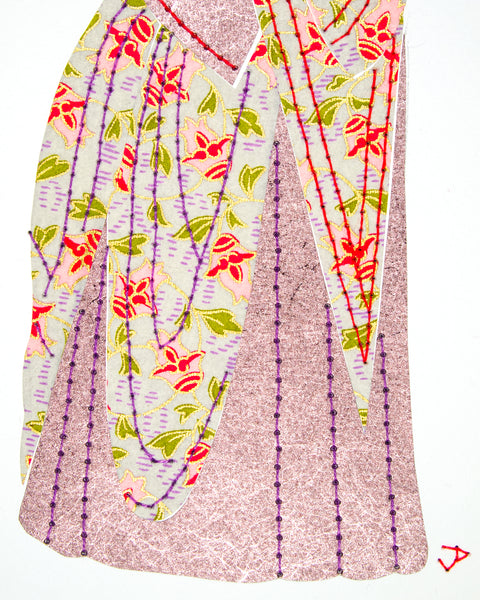Dress #026: Victorian dress grey and purple. 2015