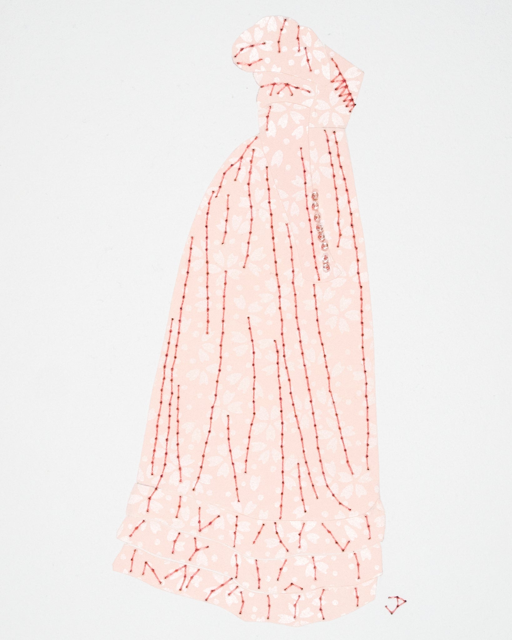 Dress #037.2: Regency dress in pale pink