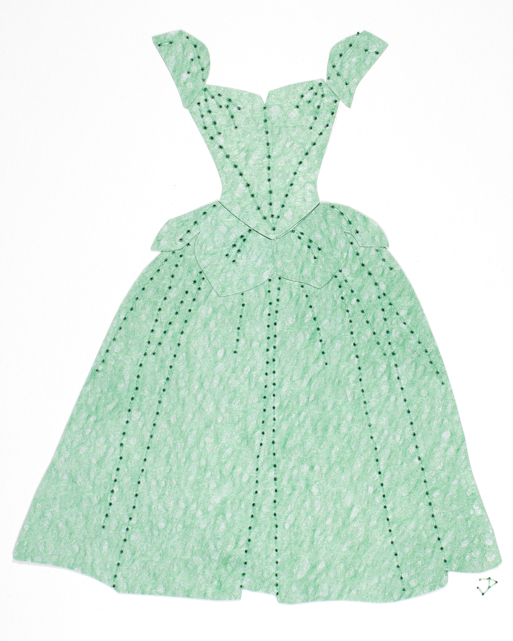 Dress #055.2: Charles James ‘Petal’ cocktail dress in green