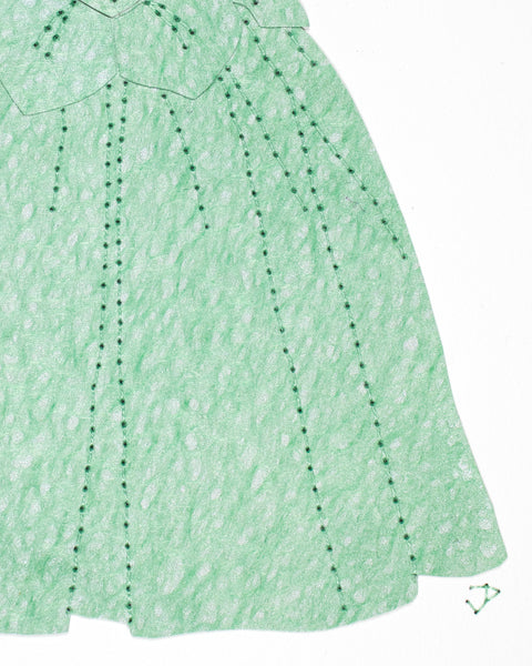 Dress #055.2: Charles James ‘Petal’ cocktail dress in green