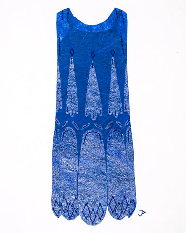 Dress #072: Flapper dress in blue