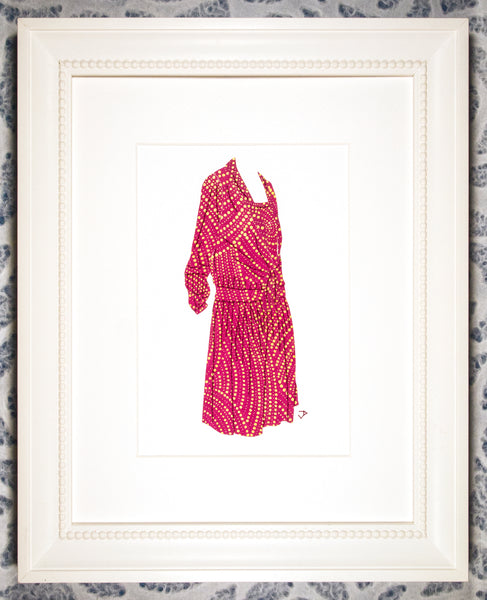 Dress #084: 1920s dress in wine and gold
