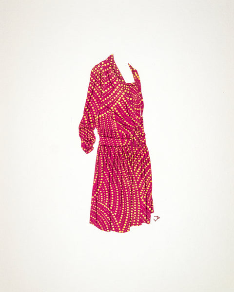 Dress #084: 1920s dress in wine and gold