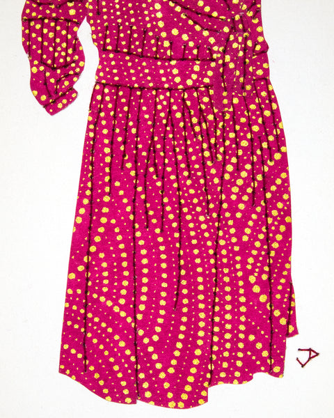 Dress #084: 1920s dress in wine and gold