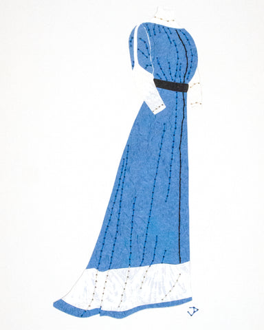 Dress #085: Edwardian afternoon dress in blue