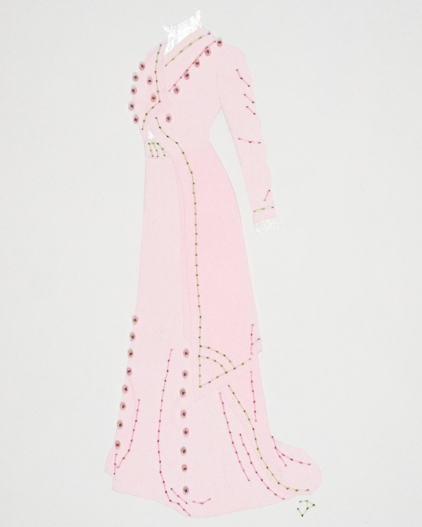 Dress #088: Edwardian afternoon dress in rose with celadon