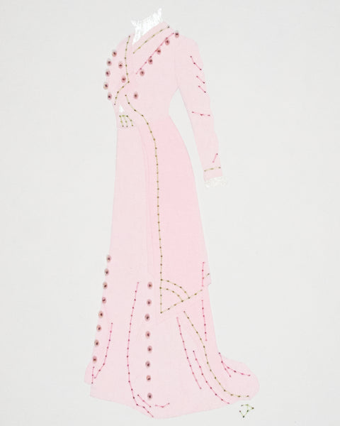Dress #088: Edwardian afternoon dress in rose with celadon