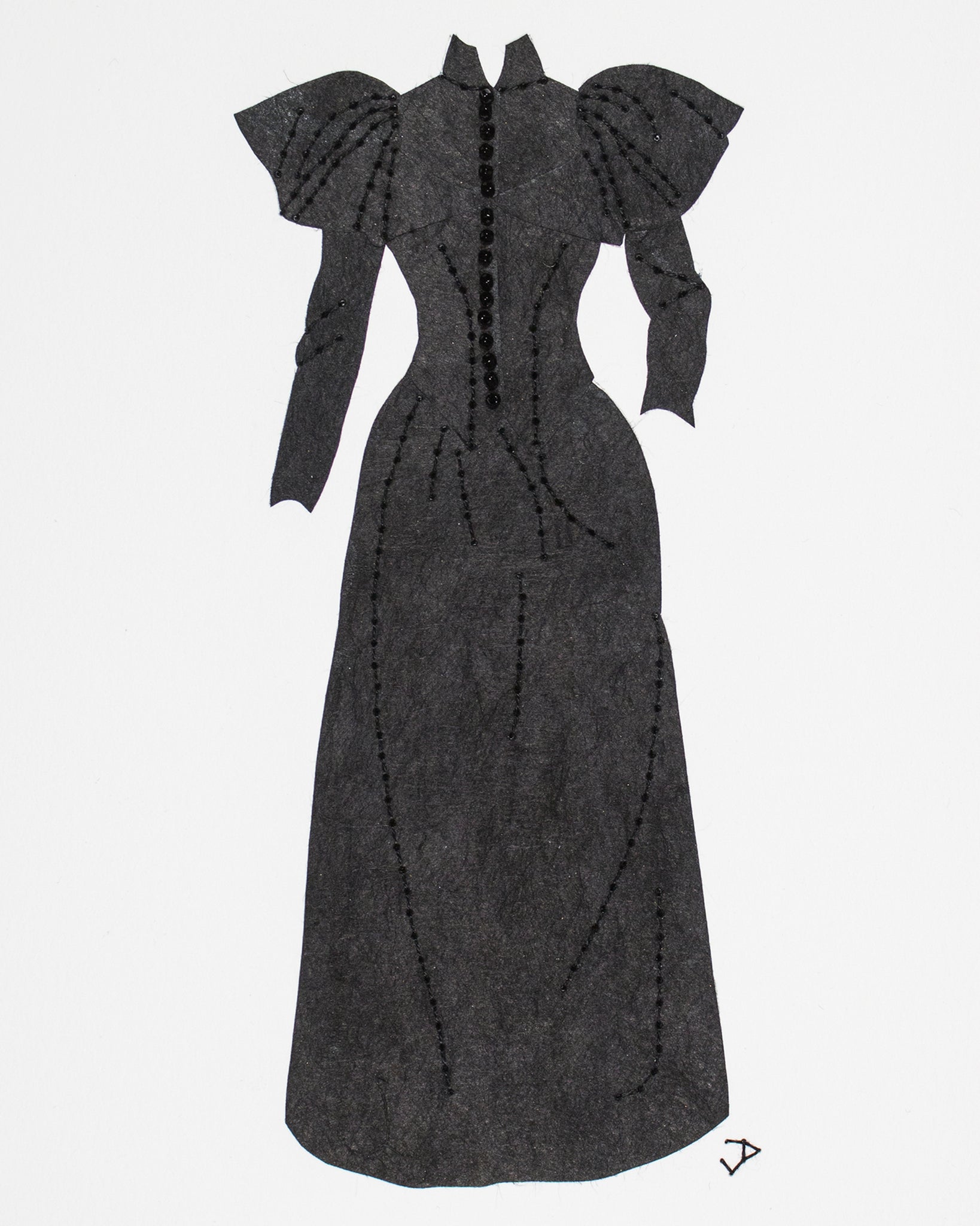 Dress #097: Victorian dress in black