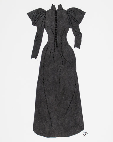 Dress #097: Victorian dress in black