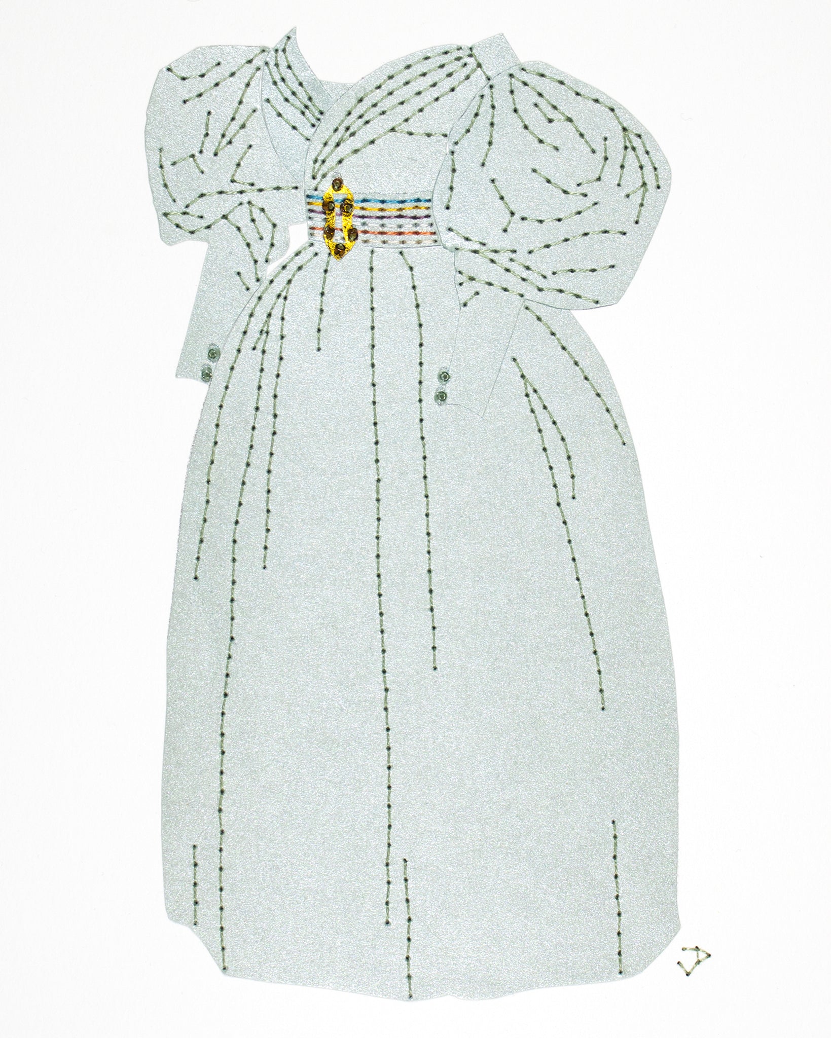 Dress #099: 1830s dress in laurel green