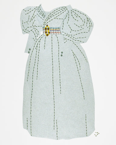 Dress #099: 1830s dress in laurel green