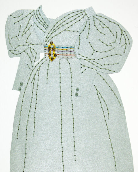 Dress #099: 1830s dress in laurel green