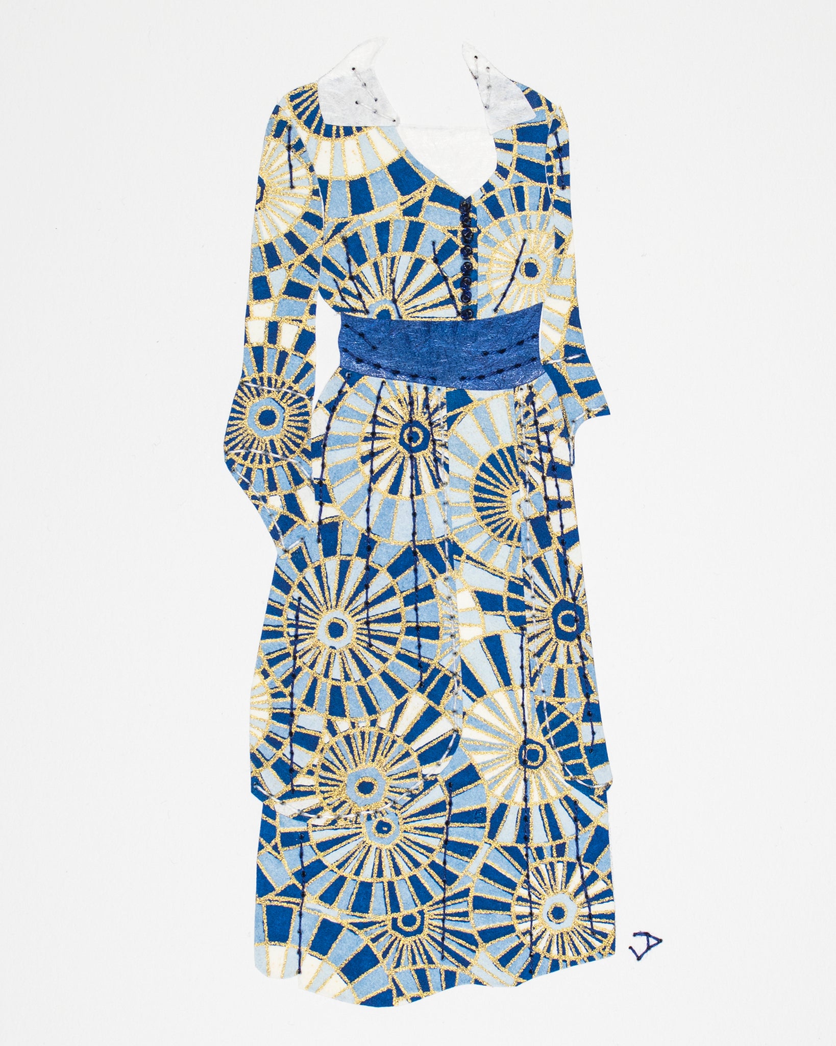 Dress #106: Edwardian day dress in blues