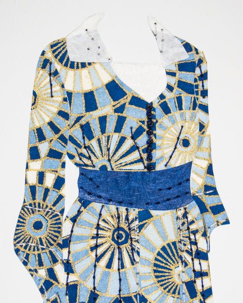 Dress #106: Edwardian day dress in blues