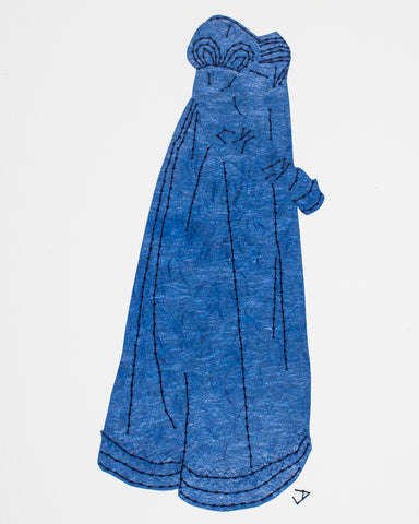 Dress #123 Regency dress in ‘Clarence blue’