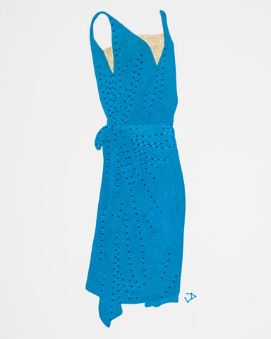 Dress #121: 1920s evening dress in teal